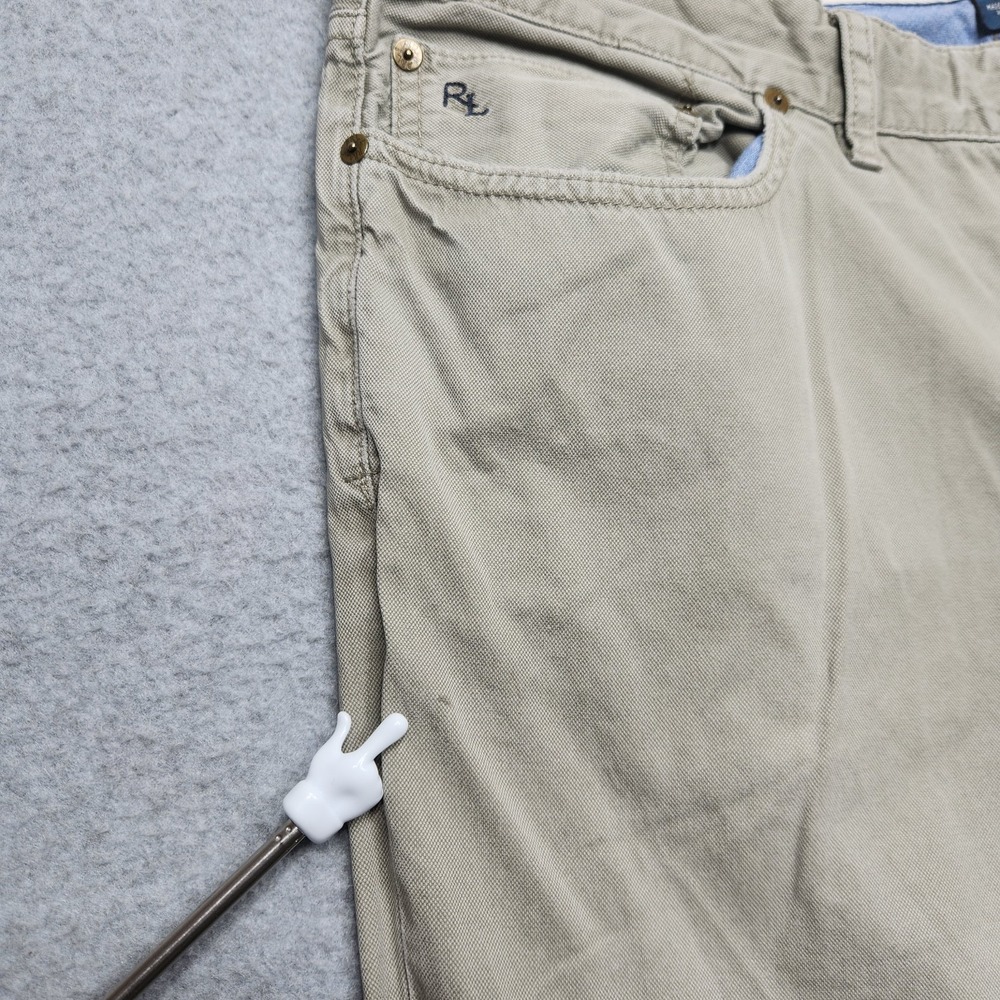 Polo Ralph Lauren Pants‎ 38x34 (Actual 38x32) Beige Chino Straight Canvas - Picture 5 of 13